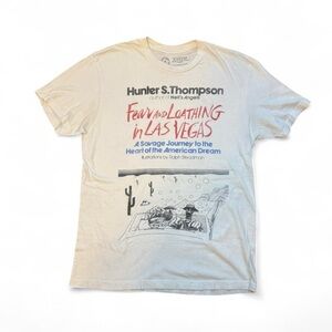 RARE Fear & Loathing in Las Vegas Ralph Steadman Art White Graphic Tee — MEDIUM
